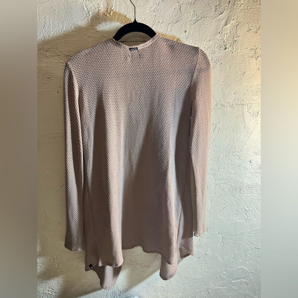 Volcom Tan Tunic With Cascading Open Front - image 4